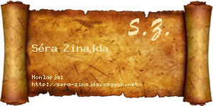 Séra Zinajda névjegykártya
